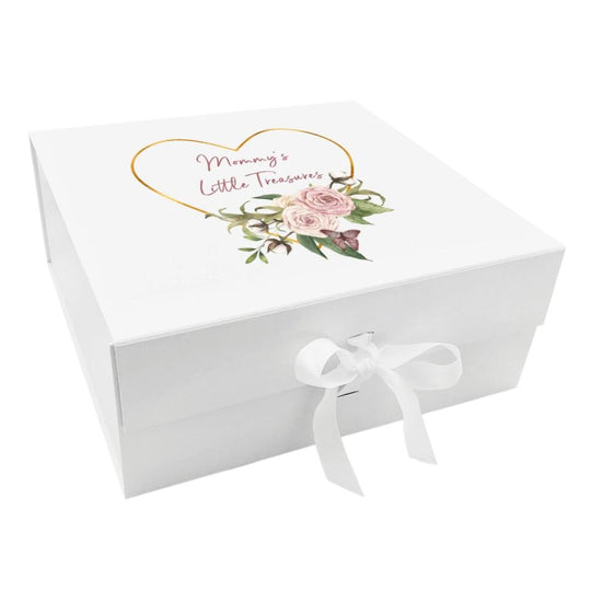 Personalised Floral Heart Keepsake Box - For Any Occasion
