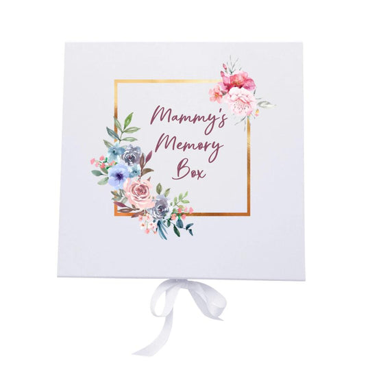 Personalised Floral Square Keepsake Box - For Any Occasion