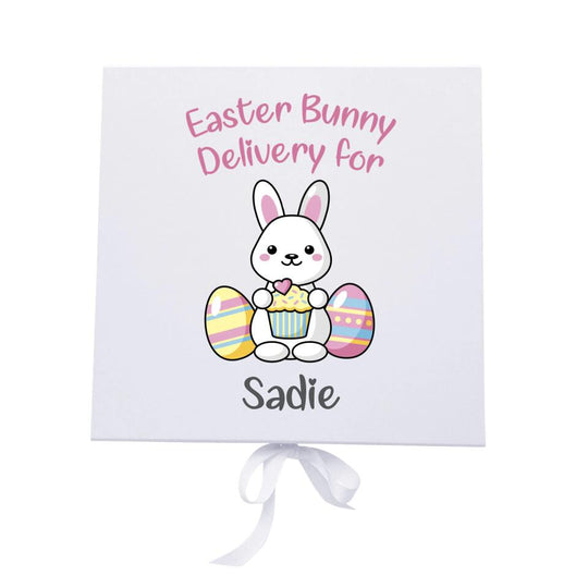 Personalised Easter Bunny Delivery Box - Pink