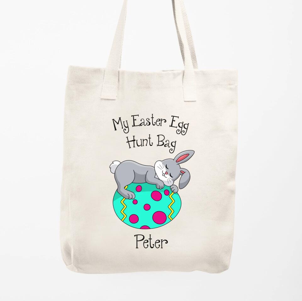 Personalised Easter Egg Hunt Bag - Bright