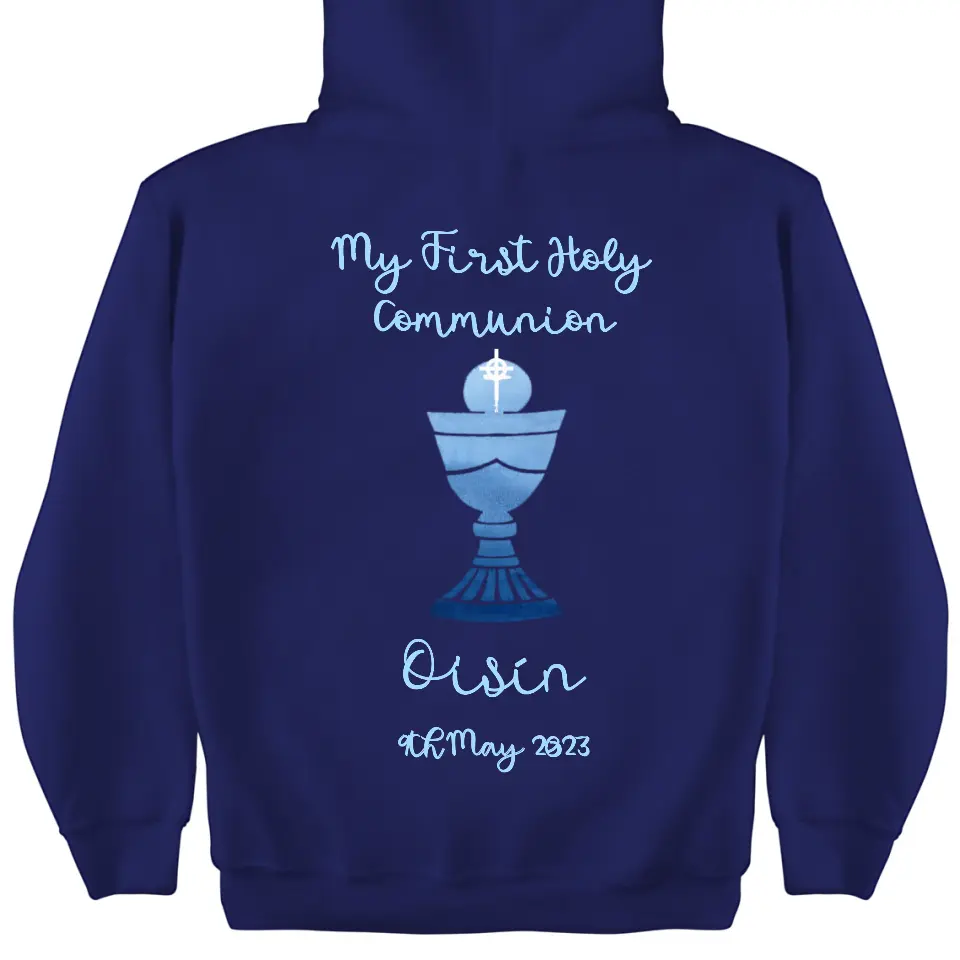 Personalised First Holy Communion Hoodie for Boys - Style 1