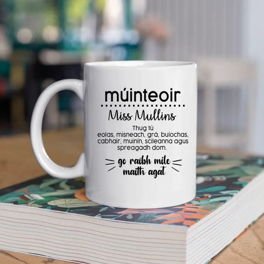 Personalised Mug for Teacher - Múinteoir