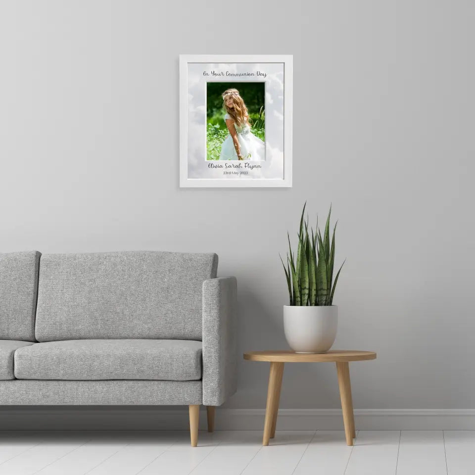 Personalised Communion Photo Frame for Girls - Mount Customised by You!