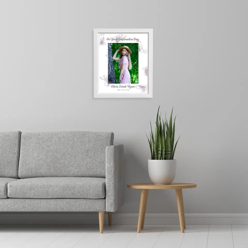 Personalised Confirmation Photo Frame for Girls - Mount Customised by You!