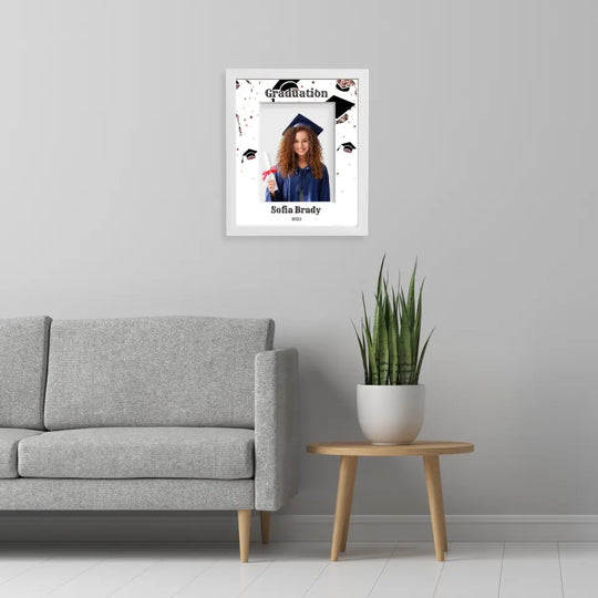 Personalised Graduation Photo Frame - Confetti Caps Mount Customised by You!
