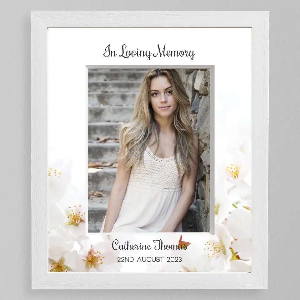 Personalised In Loving Memory Photo Frame - Mount Customised by You!