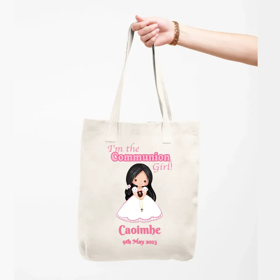 Personalised Communion Tote Bag - Girls - Style 1