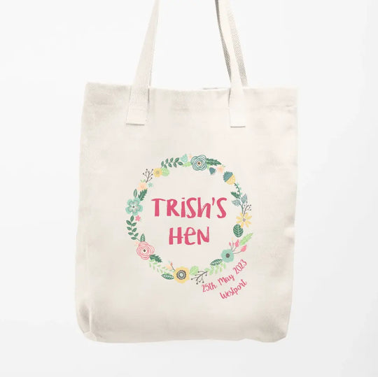 Personalised Hen Party Tote - Flowers