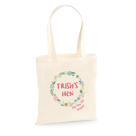 Personalised Hen Party Tote - Flowers