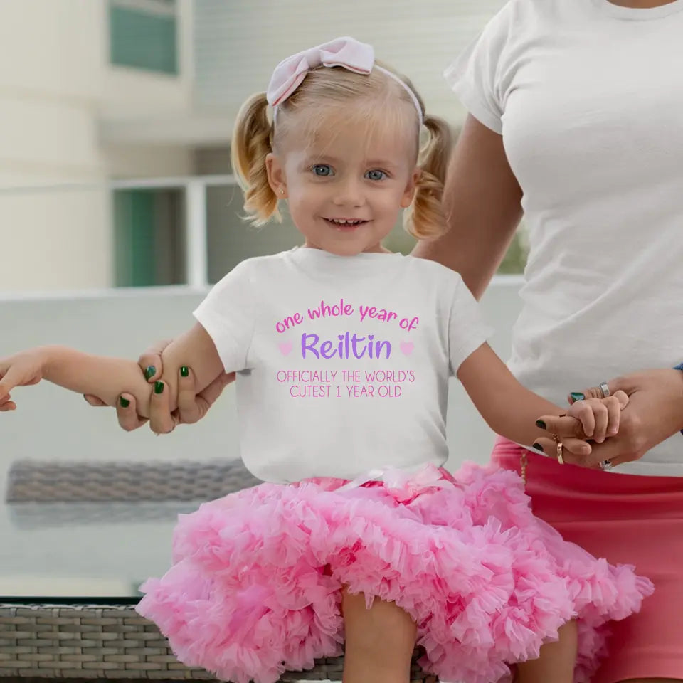 Personalised 1 year old t deals shirt