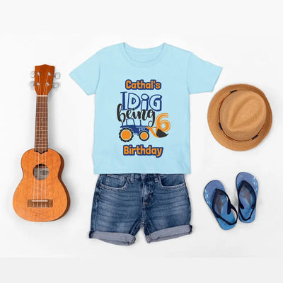 Personalised Birthday T-Shirt for Boys - Digger