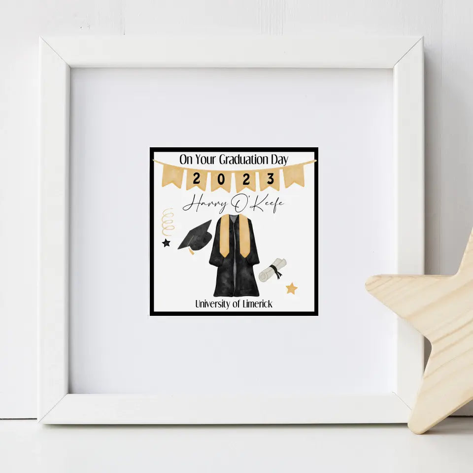 Personalised Graduation Frame - Cap and Gown