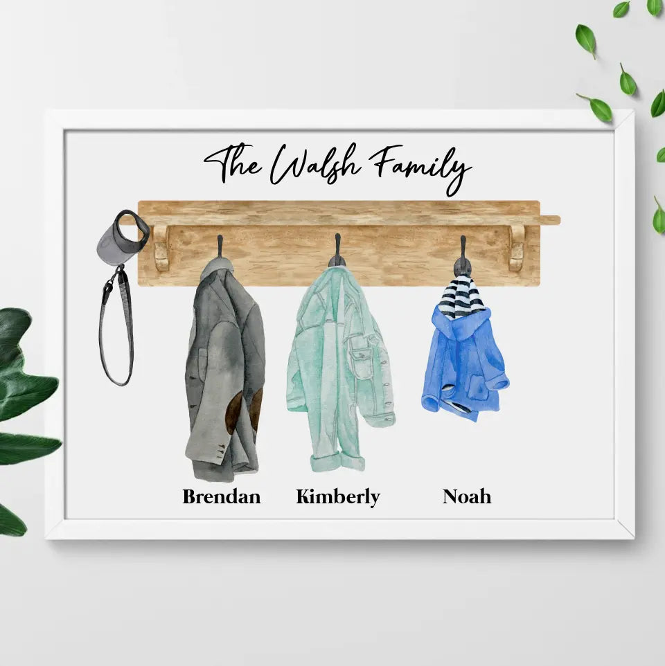 Personalised Family Frame - Coat Rack
