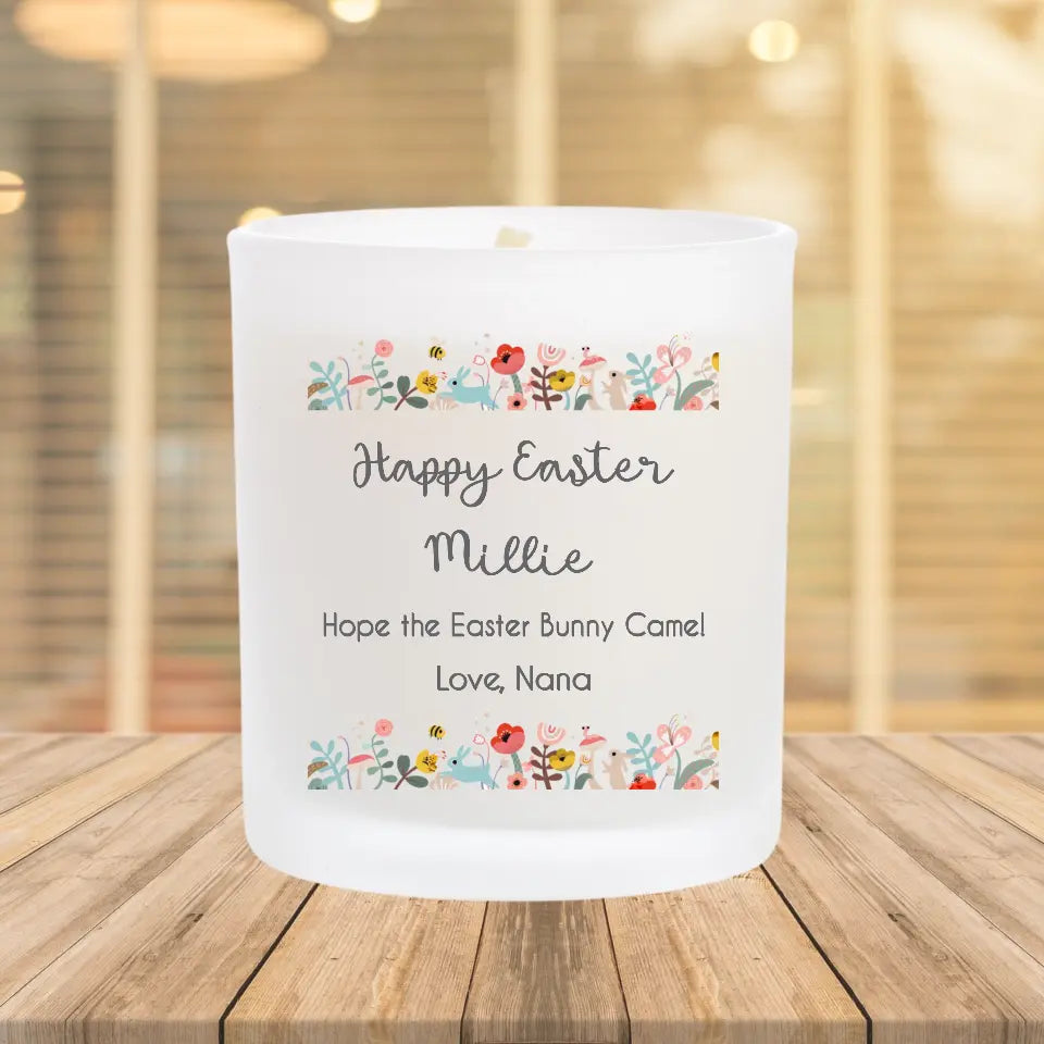 Personalised Candle - Happy Easter