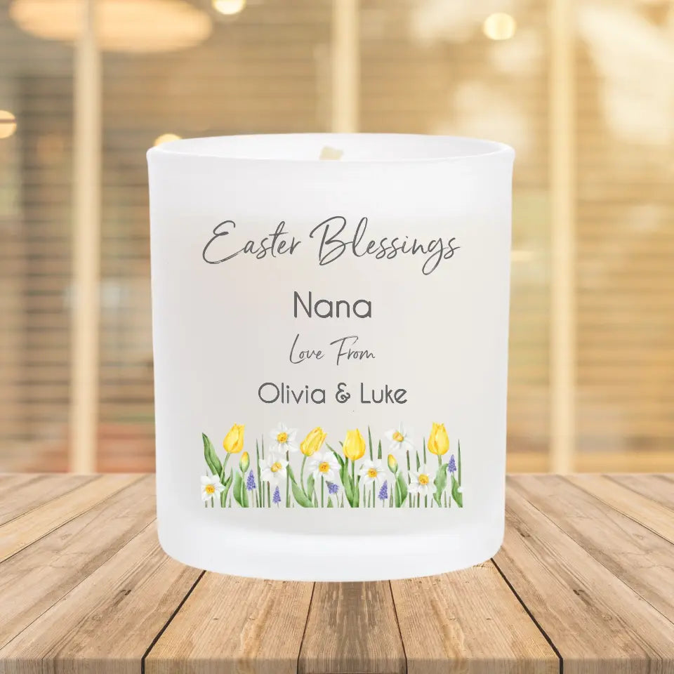 Personalised Candle - Easter Blessings