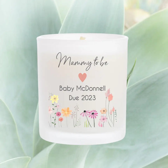 Personalised Candle - Mammy to be