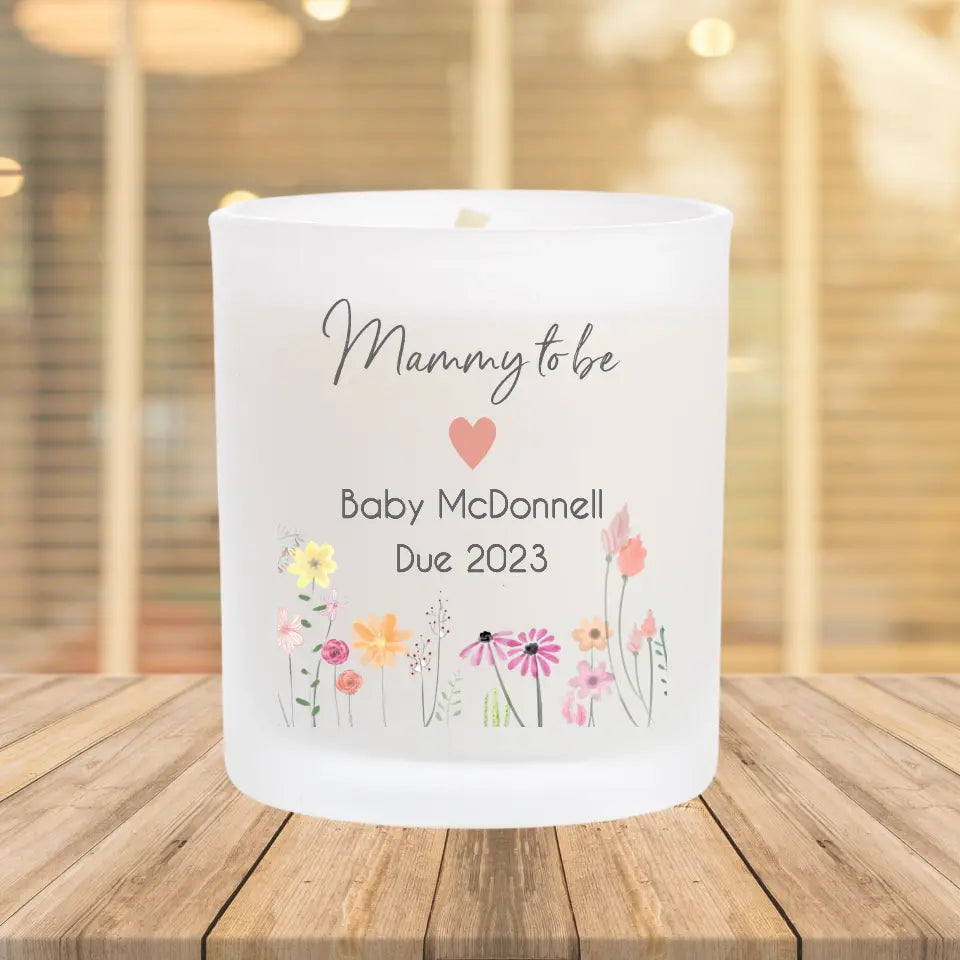Personalised Candle - Mammy to be