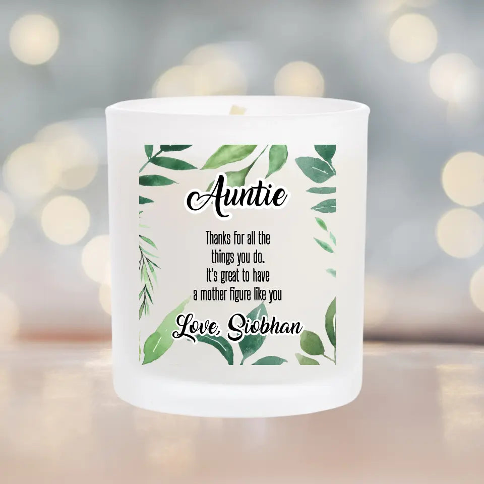 Personalised Candle for Mother's Day - Thank You