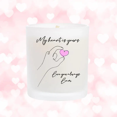 Personalised Candle - My heart is YOURS candle