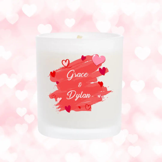 Personalised Valentine's Day Candle - Couples' Names