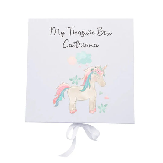 Personalised Keepsake Box for Girls - Pretty Animals