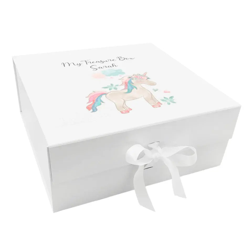 Personalised Keepsake Box for Girls - Pretty Animals