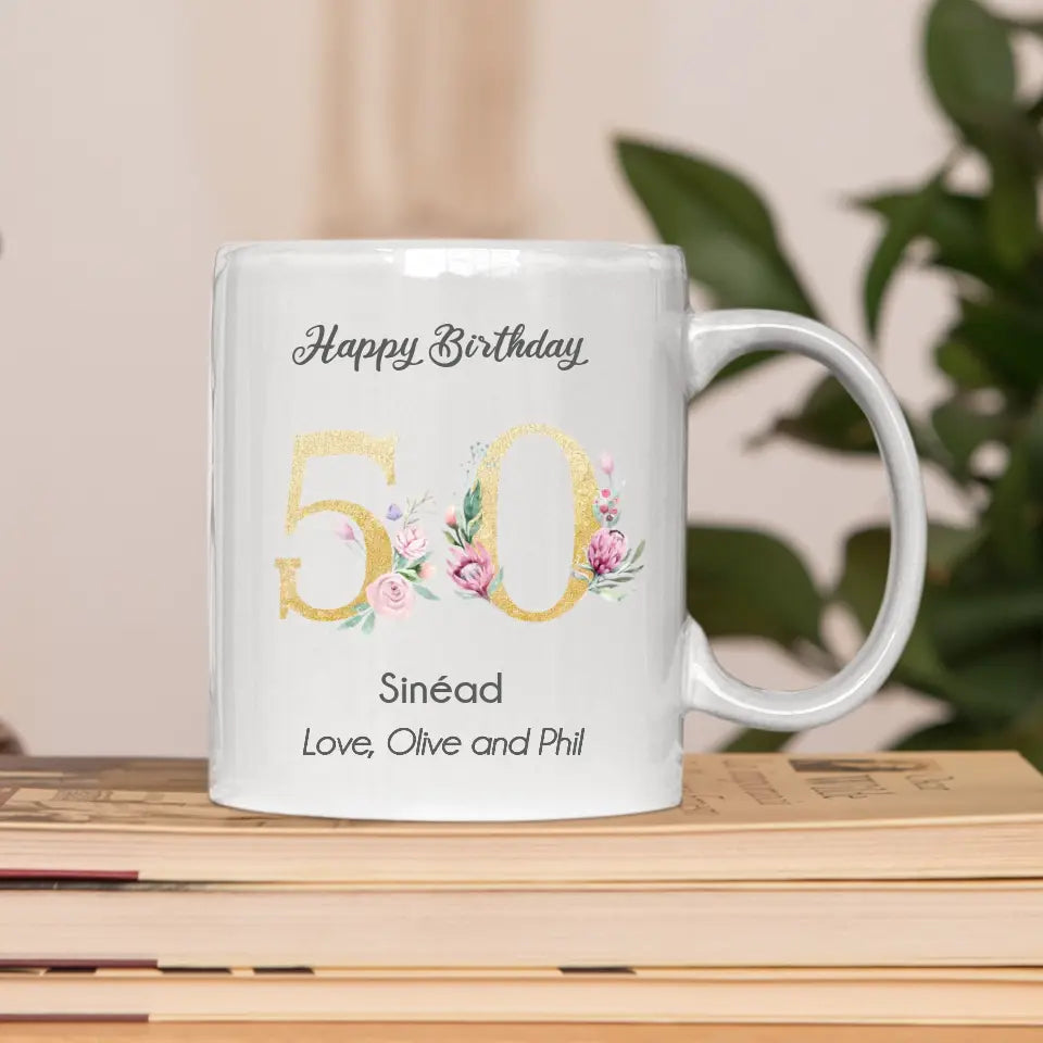 Personalised Milestone Birthday Mug - Choose Your Age