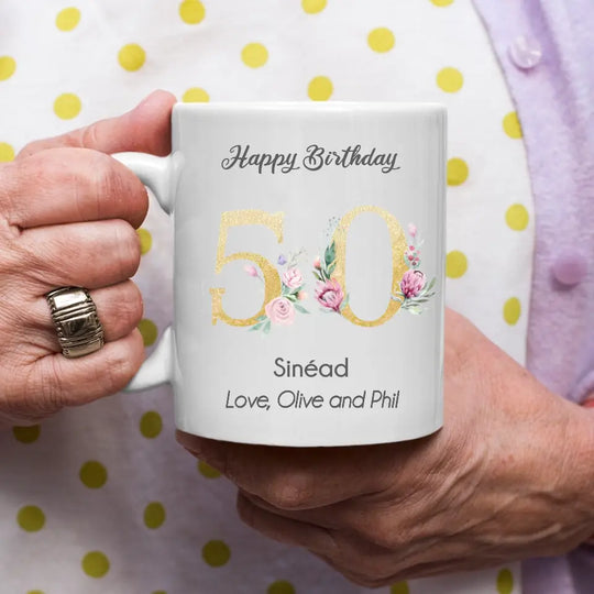 Personalised Milestone Birthday Mug - Choose Your Age