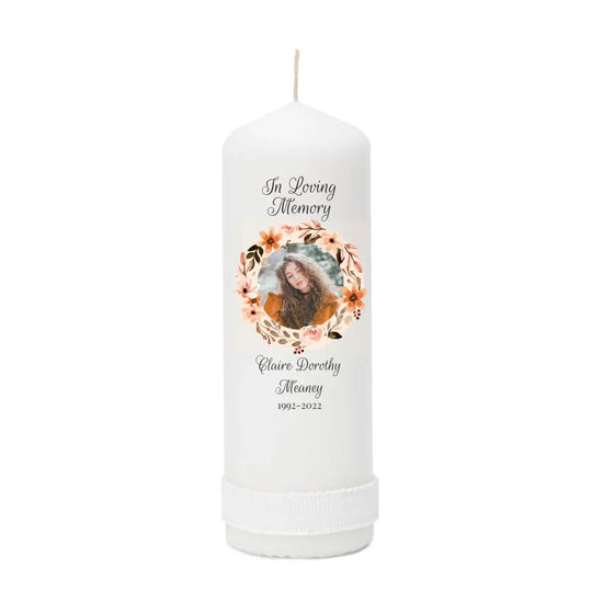 Personalised Memorial Candle - Upload Your Own Special Photo
