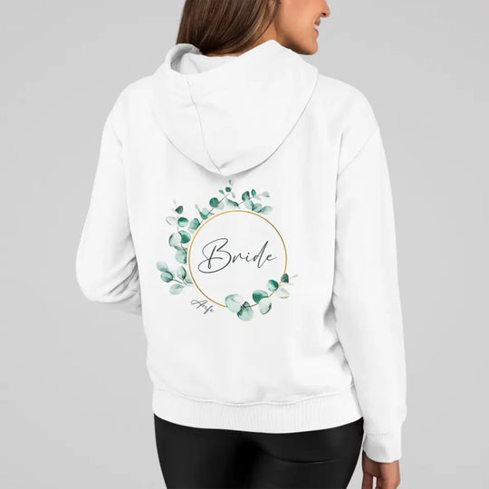 Personalised Bridal Hoodies - Eucalyptus or Floral Wreath