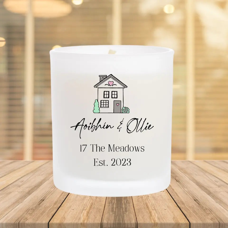 Personalised Candle for New Home - House