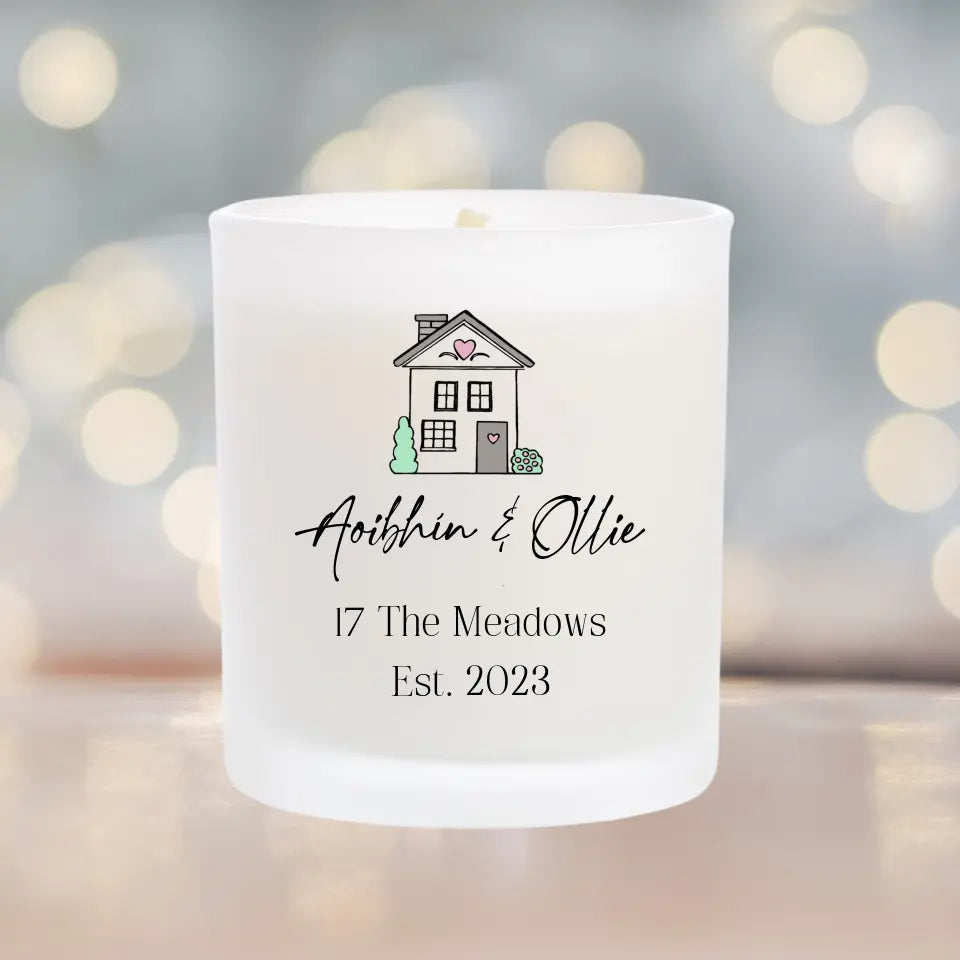 Personalised Candle for New Home - House