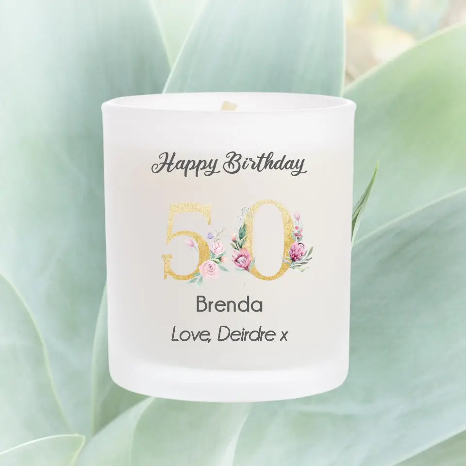 Personalised Milestone Birthday Candle - Choose Your Age