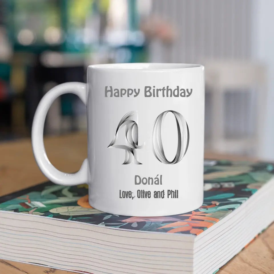 Personalised Milestone Birthday Mug for Him - Choose Your Age