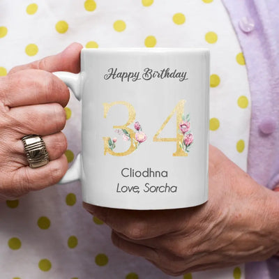 Personalised Birthday Mug - Choose ANY Age