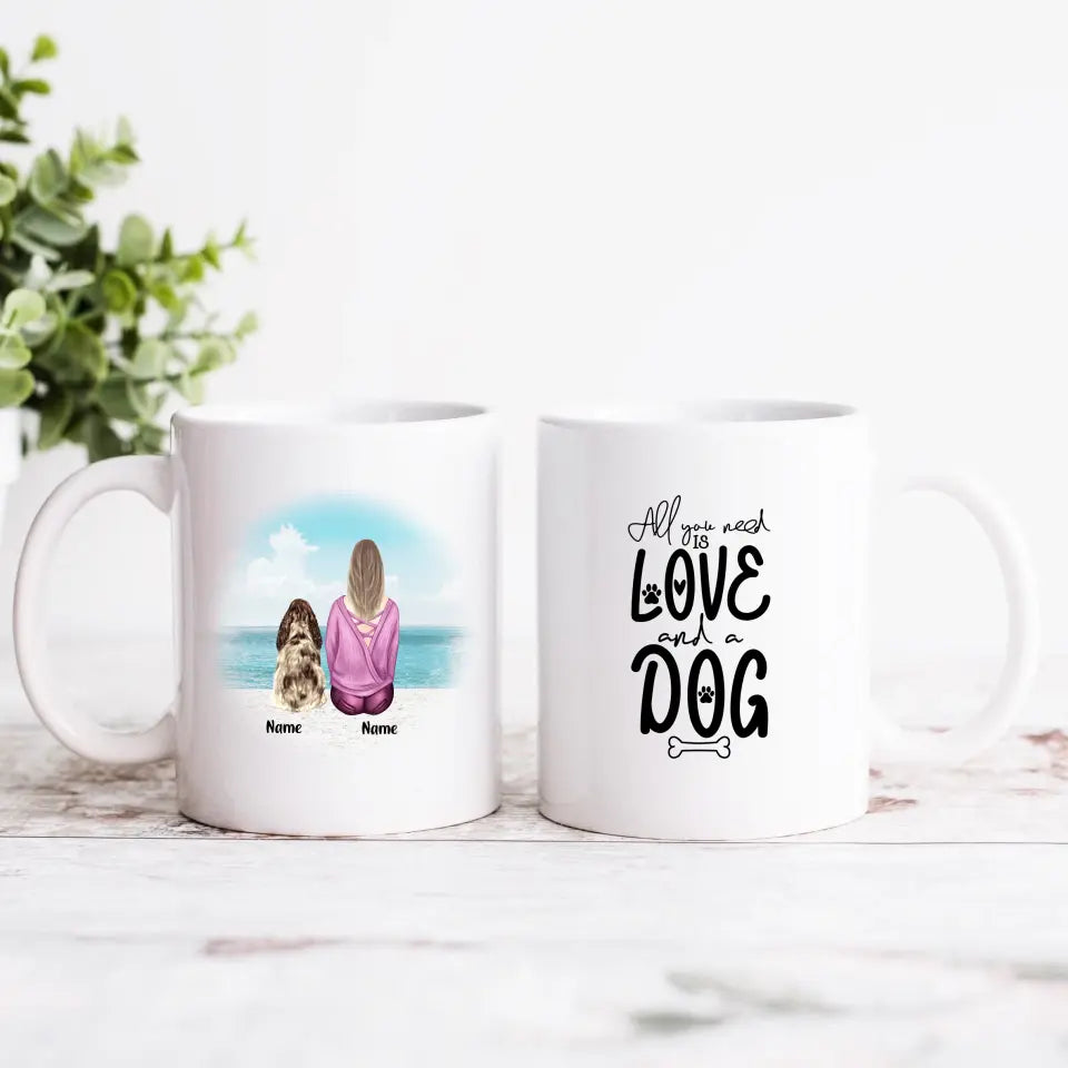 Personalised Mug - Girl and Dog
