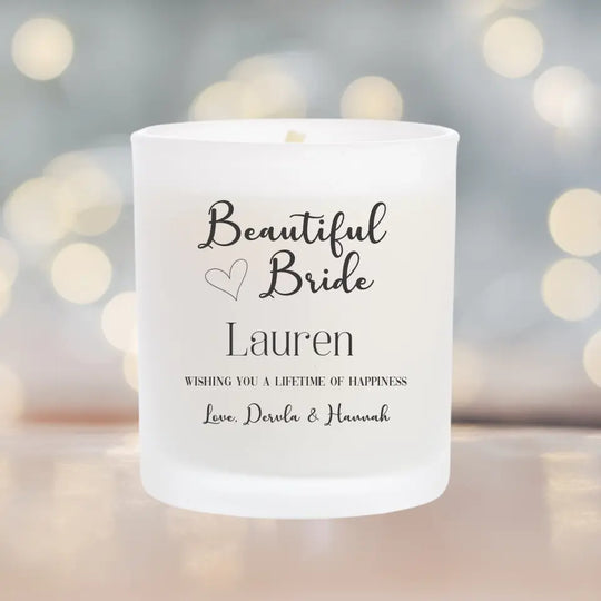 Personalised Wedding Candle - Beautiful Bride