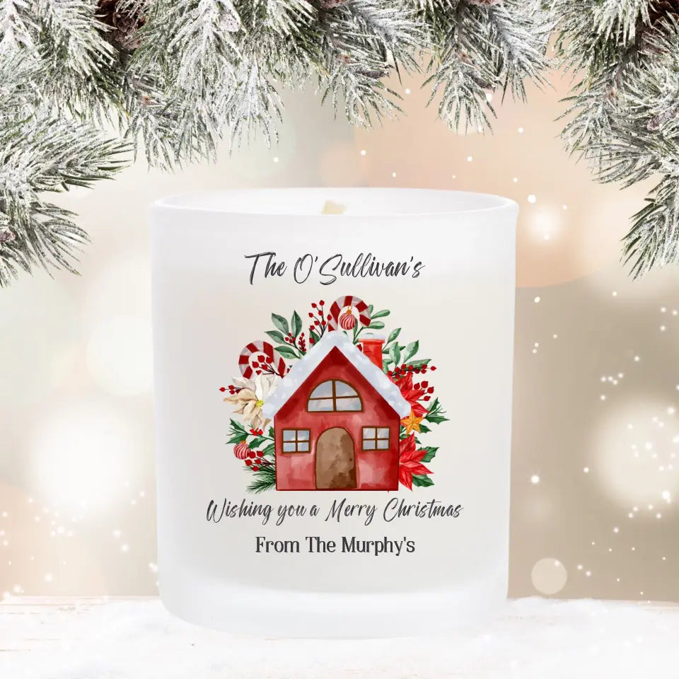 Personalised Christmas Candle for Family