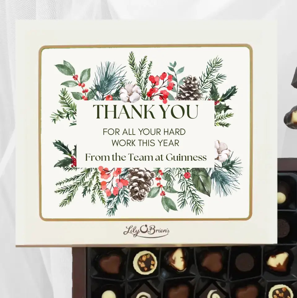 Personalised Box of Lily O'Brien's Chocolates for Christmas - Corporate Gift