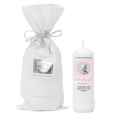 Personalised Christening Candle - Upload Your Own Image