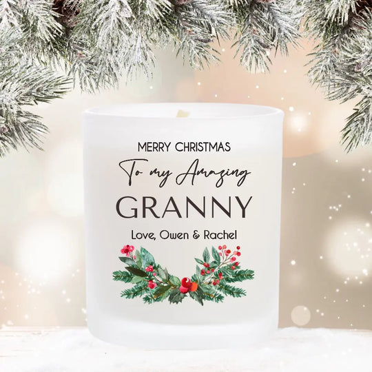 Personalised Christmas Candle - Amazing