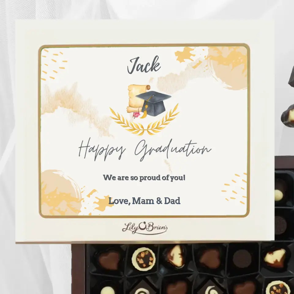 Personalised Box of Lily O'Brien's Chocolates - Graduation Gold