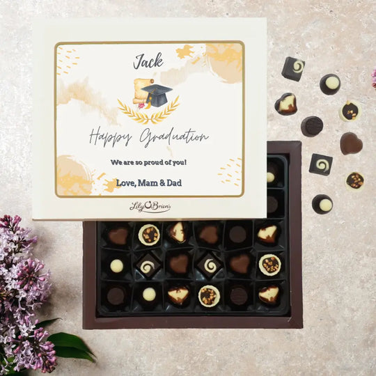 Personalised Box of Lily O'Brien's Chocolates - Graduation Gold