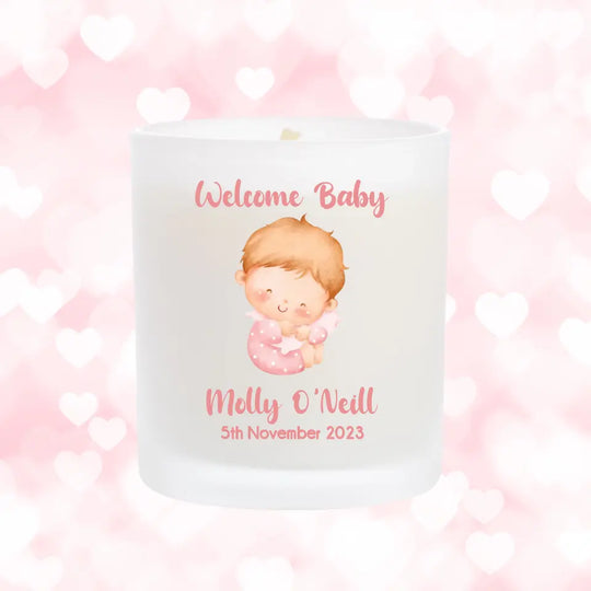 Personalised Baby Powder Candle for Girls