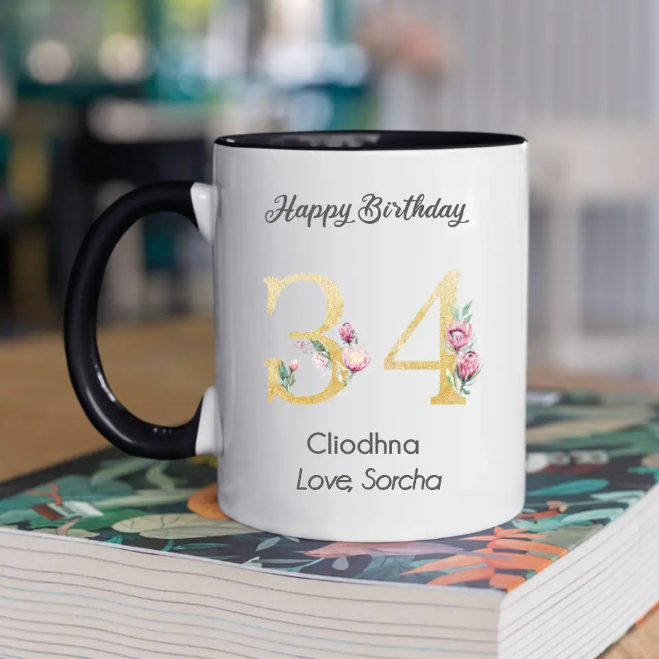 Personalised Birthday Mug - Choose ANY Age