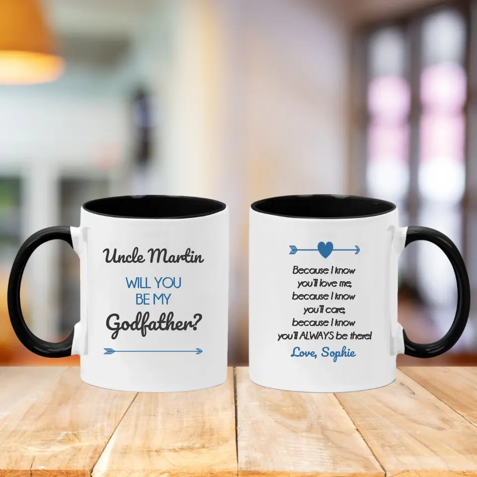 Personalised Mug - Will You Be My Godfather?