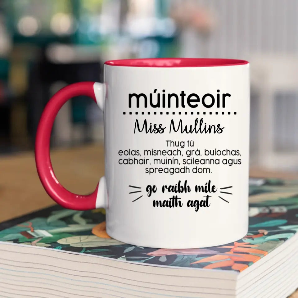 Personalised Mug for Teacher - Múinteoir