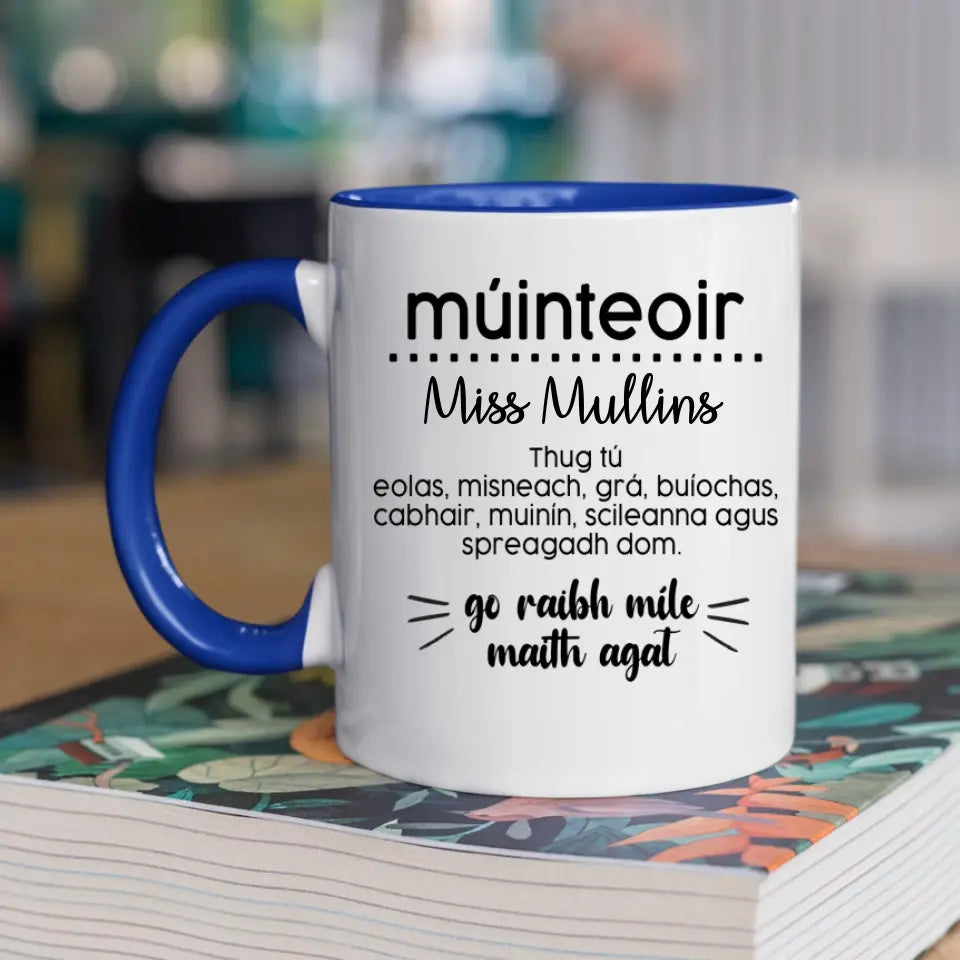 Personalised Mug for Teacher - Múinteoir