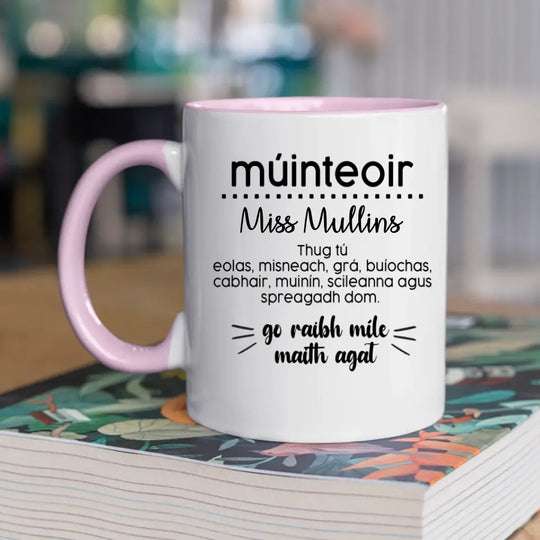 Personalised Mug for Teacher - Múinteoir