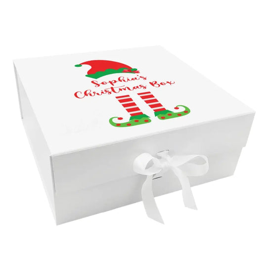 Personalised Christmas Keepsake Box with Elf